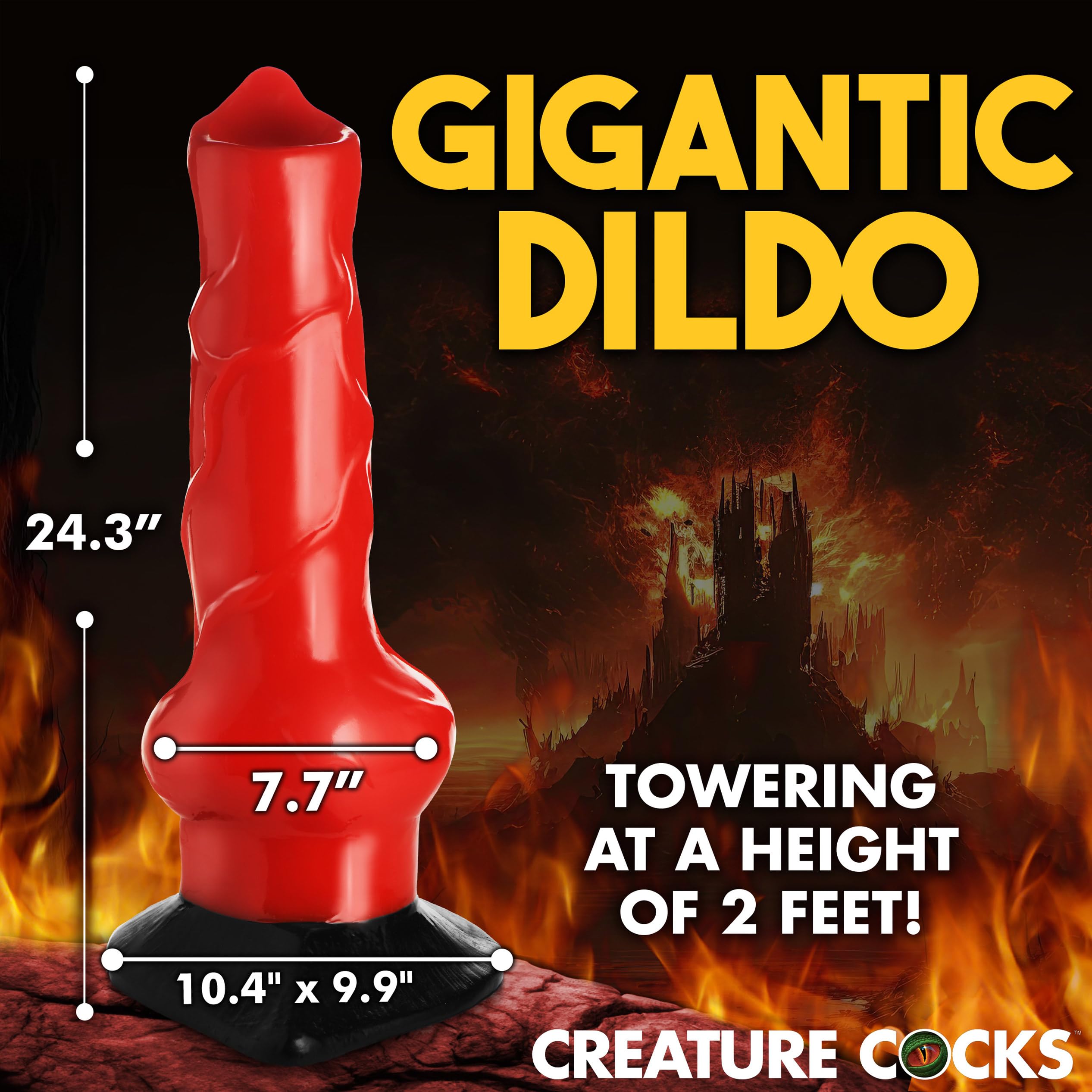 Creature Cocks Giant Hell-Hound Dil 2Ft