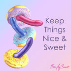 Simply Sweet 7 In Metallic Silicone Dildo Purple