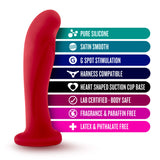 Blush Novelties Temptasia Jezebel - 6 Inch Platinum Puria Silicone Ultrasilk Smooth Satin Feel G Spot Dildo - 1.5'' Wide - Strap