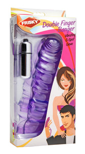Frisky Double Finger Banger Vibrating G-Spot Glove, Assorted (Ae593)