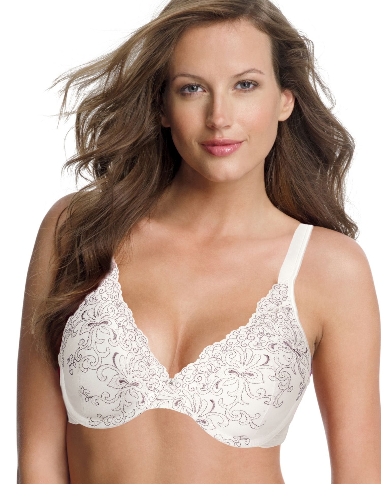 Playtex womens Love My Curves Feel Gorgeous Underwire Full Coverage Us4513 bras, Mother of Pearl/Warm Steel Combo, 36C US