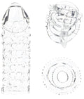 Nasswalk Ram Cock Kit Sleeve Extender And Cockrings, Clear