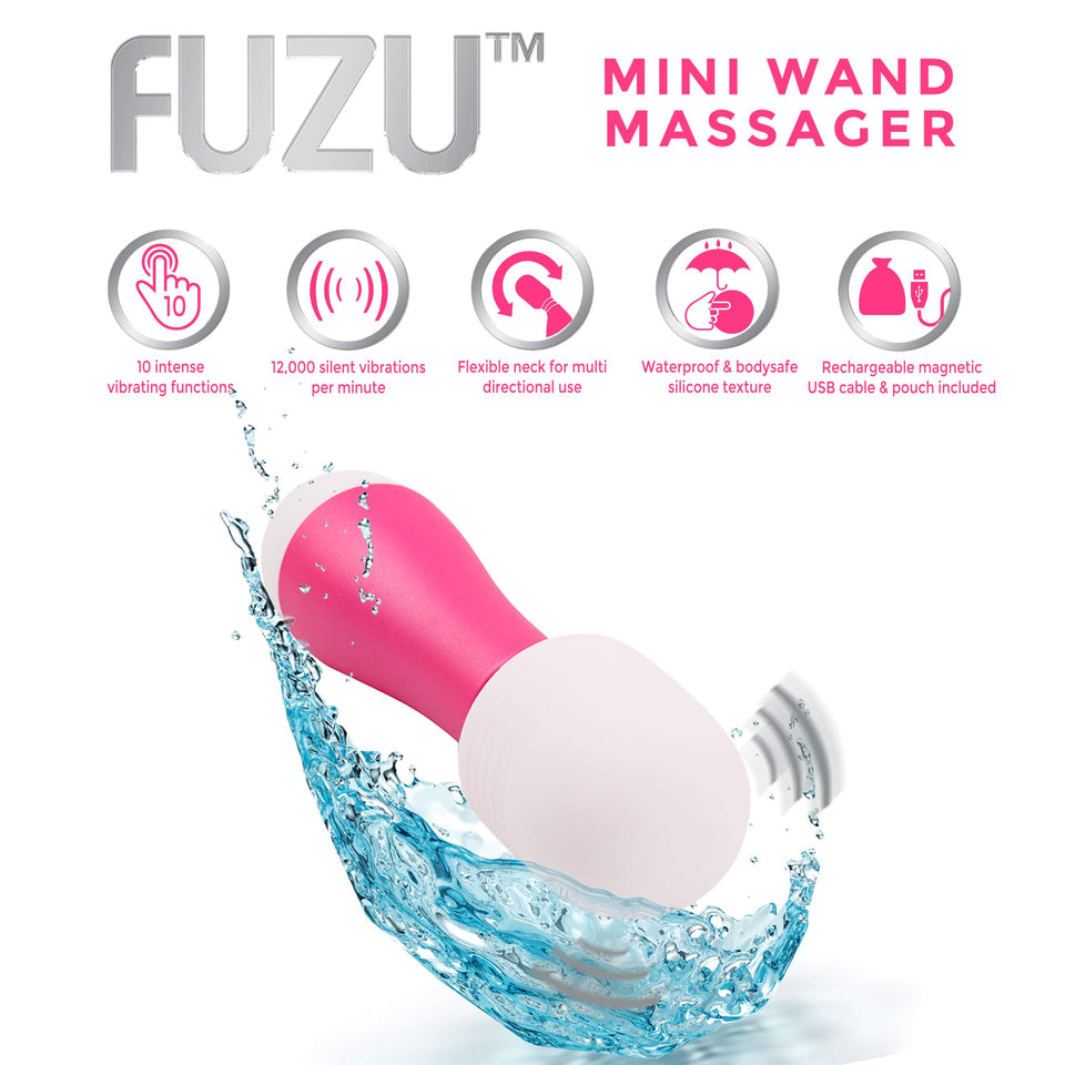 Fuzu Rechargeable & Travel Size Mini Wand Pink