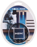 M2M Cock Ring Leather 5 Snaps Black