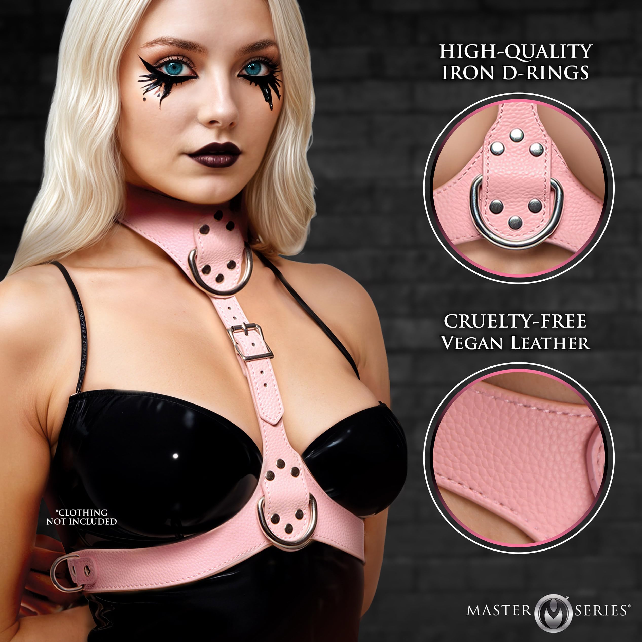 Master Series Vixen Chest Harness Pink