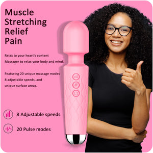 SANJIANKE Vibrator Wand, Female Adult Sex Toys, Wand Massager, Clit Stimulator Sex Toy,Vibrator Dildo, with 8 Speeds of Pleasure