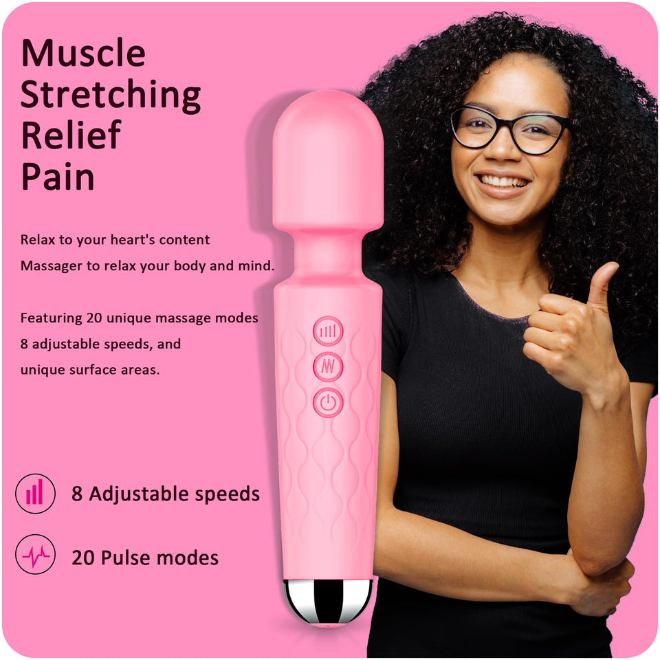 SANJIANKE Vibrator Wand, Female Adult Sex Toys, Wand Massager, Clit Stimulator Sex Toy,Vibrator Dildo, with 8 Speeds of Pleasure