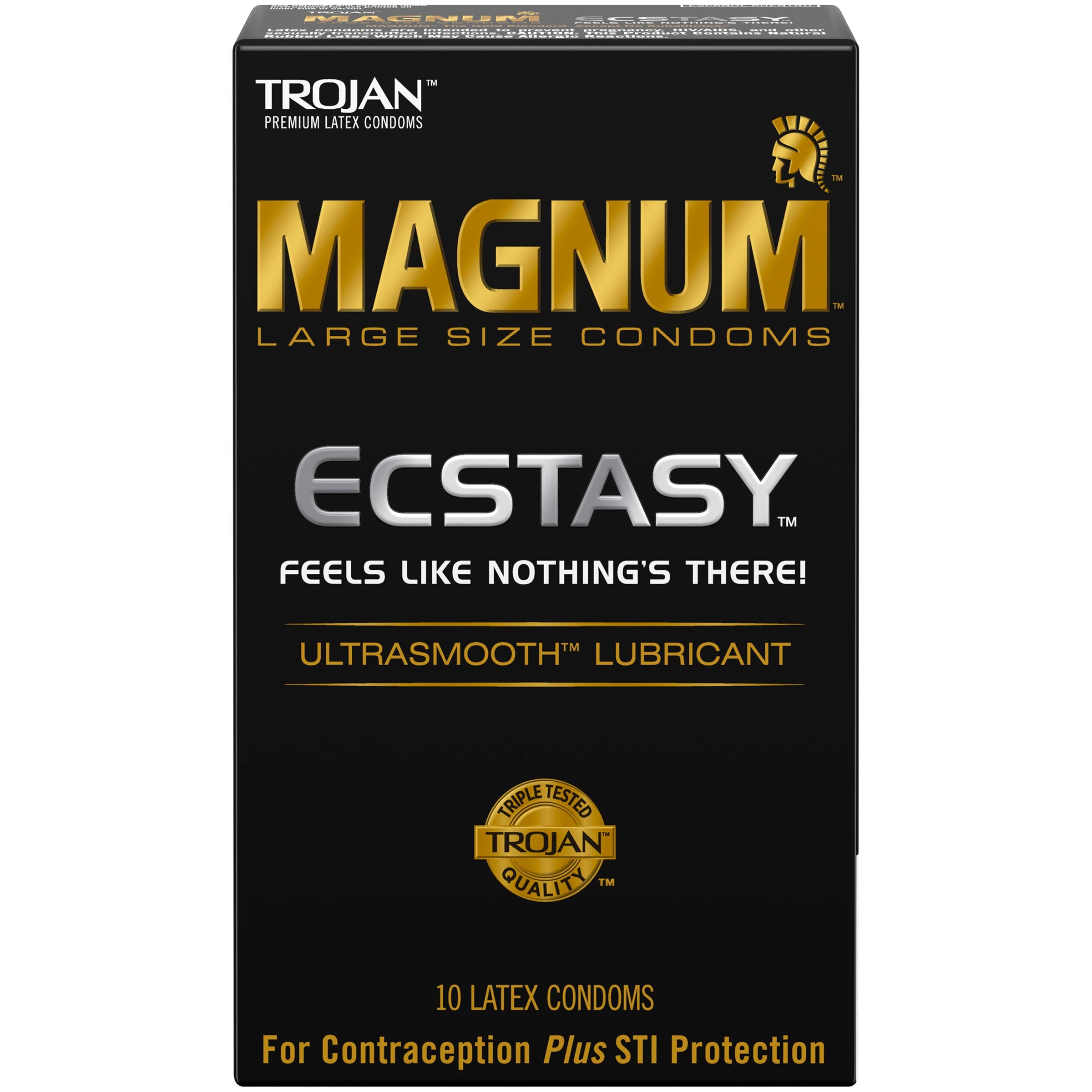 Trojan Magnum Ecstasy Ultrasmooth Lubricant,10-count