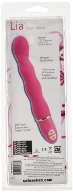 Calexotics Lia 10-Function Waterproof Silicone G Contour Magic Vibe Vibrator Massager - Pink