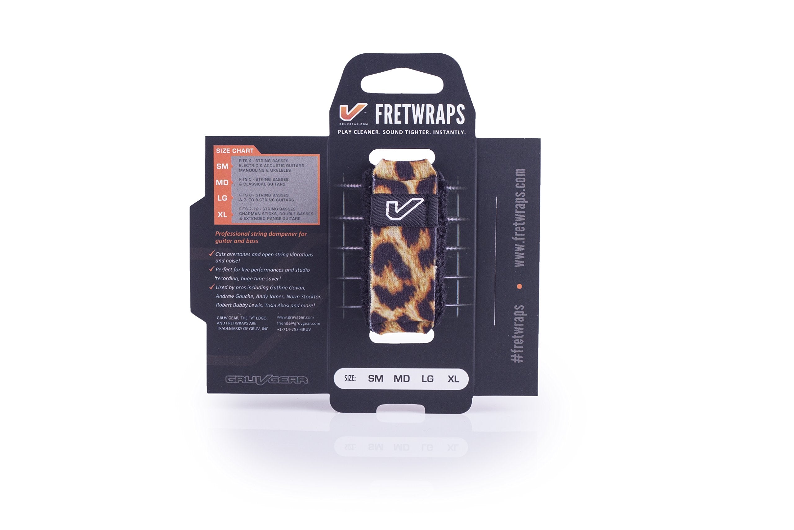 Gruv Gear FretWraps Wild 'Leopard' String Muter 1-Pack (Medium) (FW-1PK-LEP-MD)