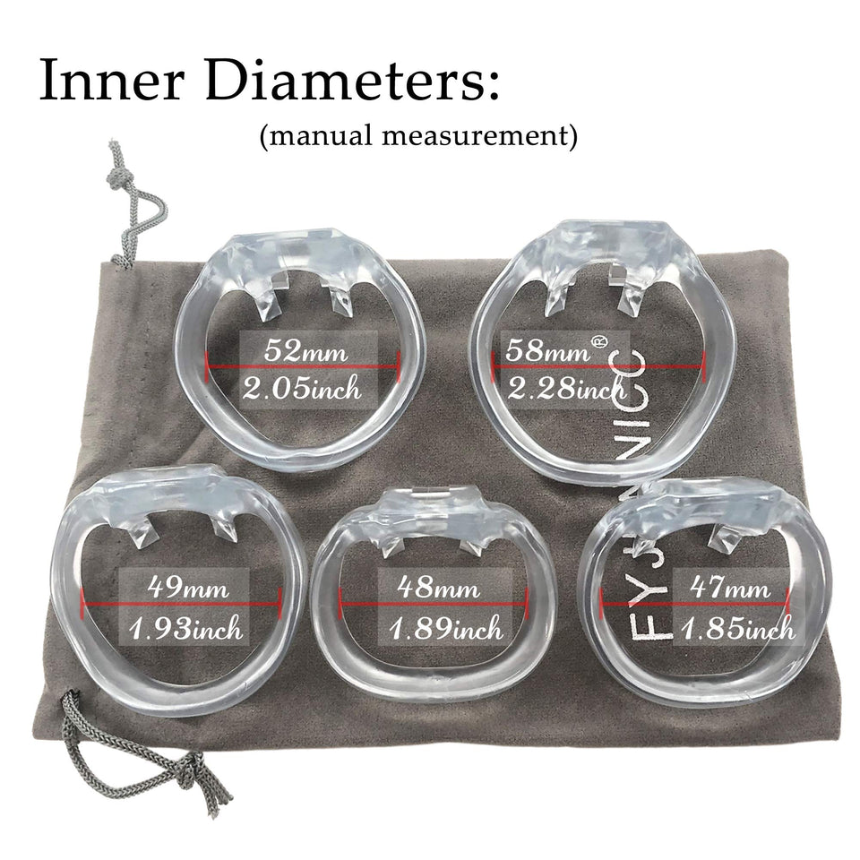 FYJENNICC HT-V4 Chastity Cage for Men | 5 Adjustable Wide Rings & 6 Colors | Beginner-Friendly | Adult Sex Toy with Sizing Guide