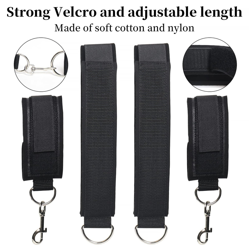 Sex Bondage Wrist & Thigh Cuffs BDSM Restraints Set, Sex Toys for Women with Adjustable Leg Straps Handcuffs for Couple Beginner