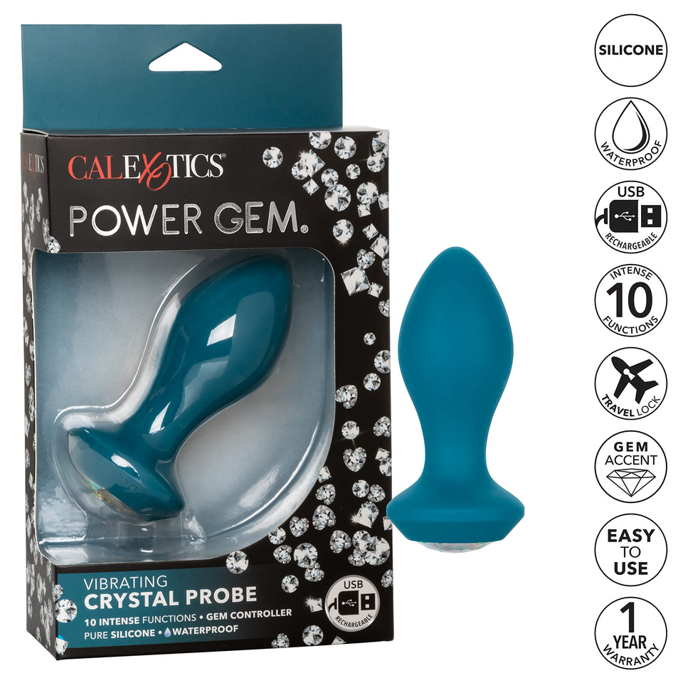 CalExotics SE-0385-16-3 Power Gem Vibrating Crystal Probe - Blue