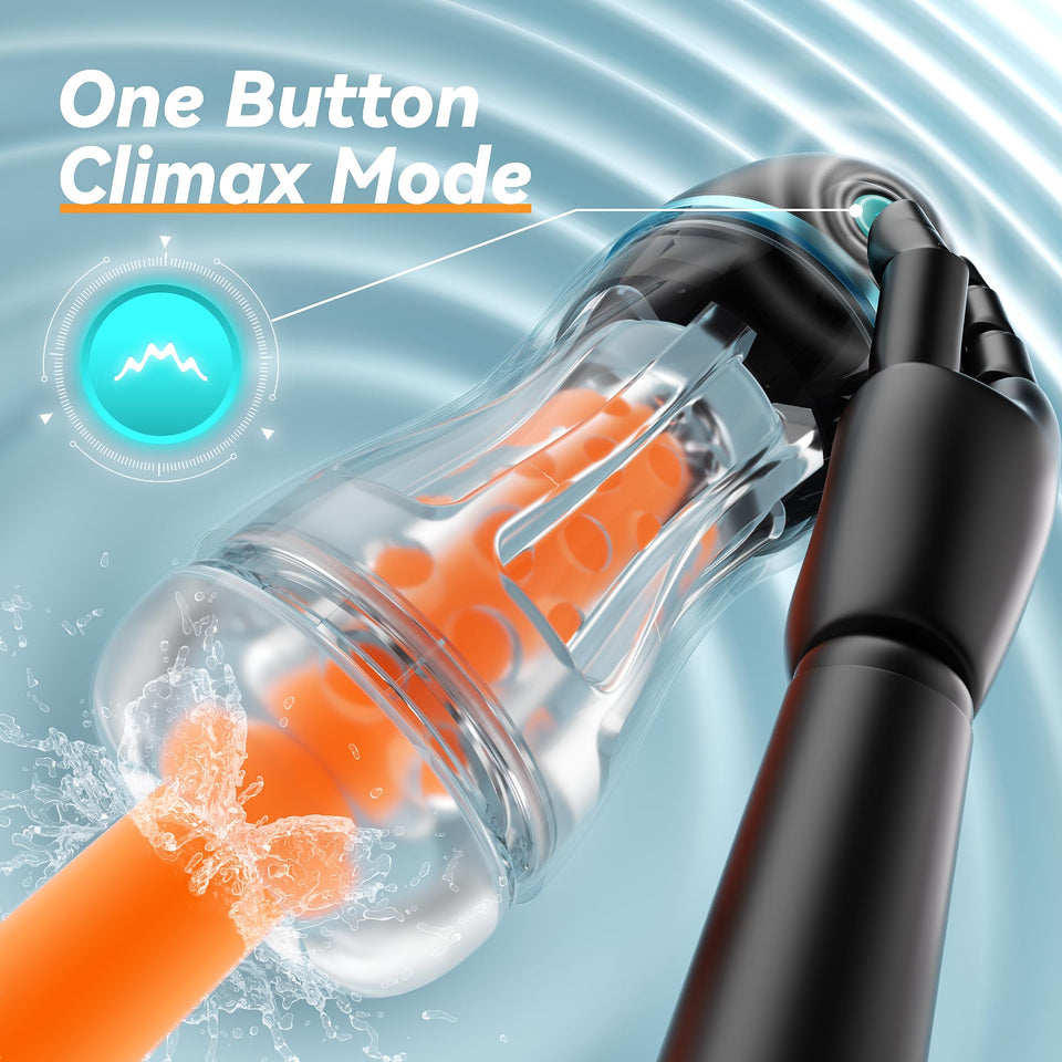 Automatic Male Masturbator with APP Control - Transparent Outer Shell Penis Pump with 3 Vacuum Suction & 7 Vibration, Sex Machin