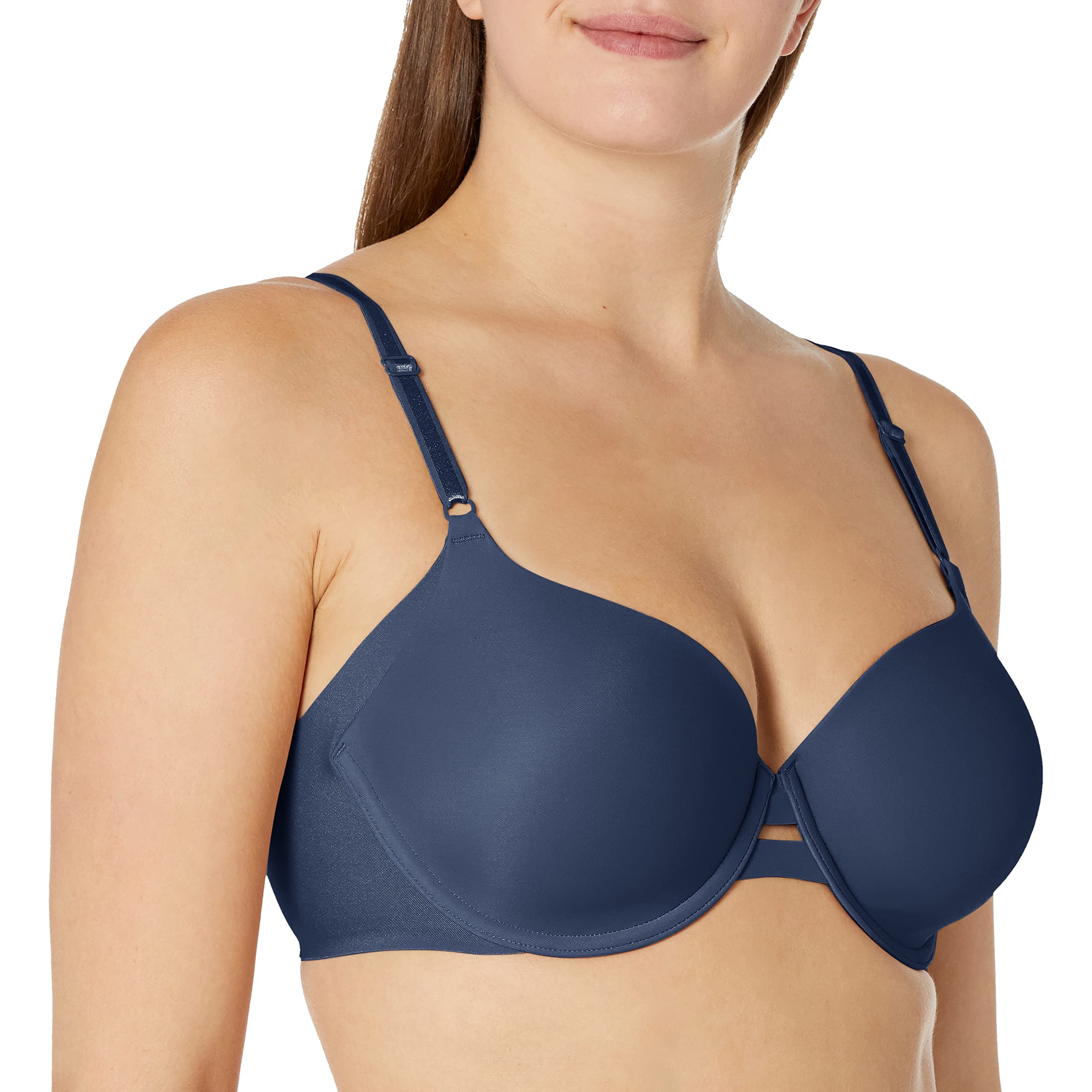 Warners Womens Plus-Size Simply Perfect Underarm Smoothing Underwire Bra Bra, Button Blue, 36DD