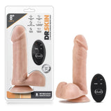 (D) Dr. Skin 8In 10 Function Wireless Remote Dildo Beige