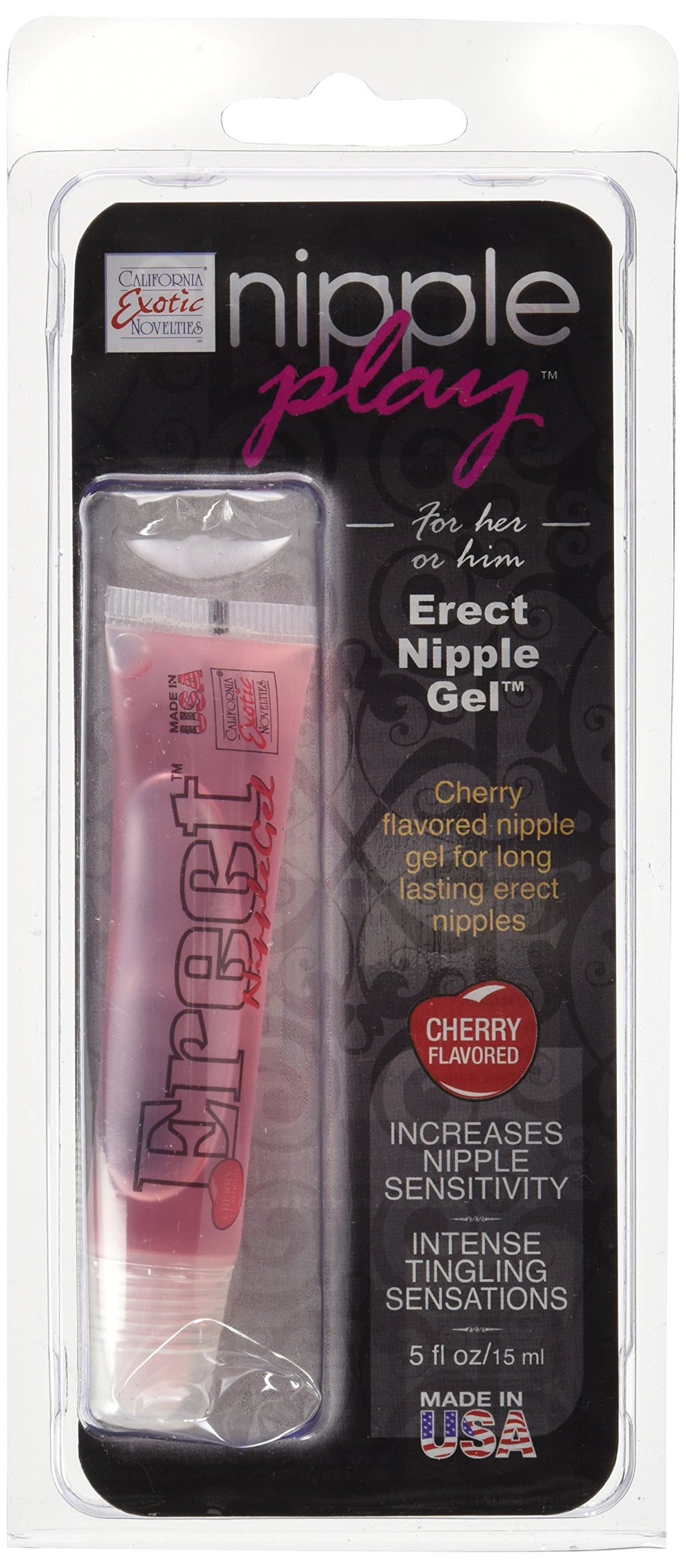 Calexotics Nipple Play Erect Gel, Cherry, Clear