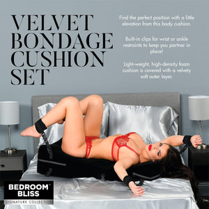 Bondage Cushion Set Bondage Foam Wedge Pillow Set  - Black
