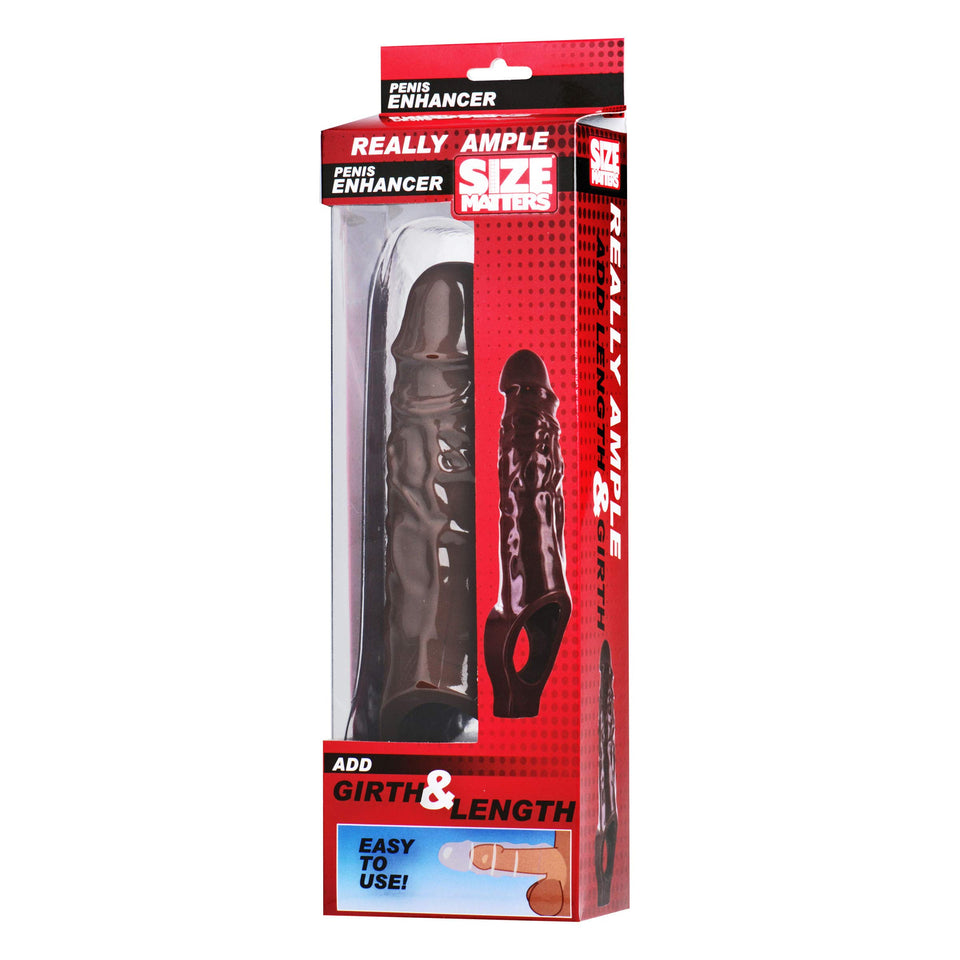 Size Matters Really Ample Penis Enhancer Sheath, Brown