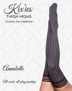 Kixies Stockings For Women  Thigh High Stockings With Noslip Grip Stay Ups Thigh Bands  Womens Thigh High Stockings Annabel