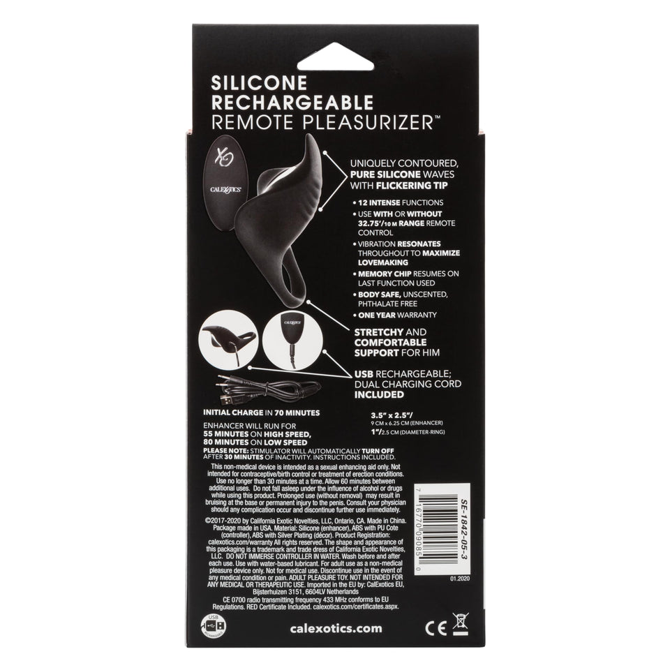 Silicone Rechargeable Remote Pleasurizer Cock Ring