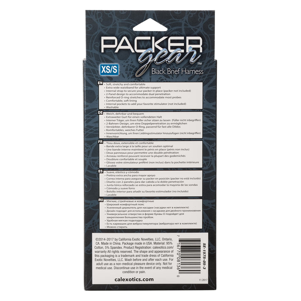 Packer Gear Brief Harness - Extra Smallsmall - Black