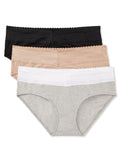 Warners Blissful Benefits Dig-Free Comfort Waist with Lace Cotton Hipster 3-Pack WRW251HP11W