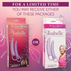 Calexotics Dr Laura Berman Intimate Basics Isabelle - 2 Piece Vibrating Silicone Dilators Set With Ergonomic Finger Loop - Waterproof Fetish Sex Toys For Couples - Purple