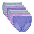 Fit for Me Womens Plus Heather Assorted Brief Underwear, 6 Pack, 9, ASSORTED