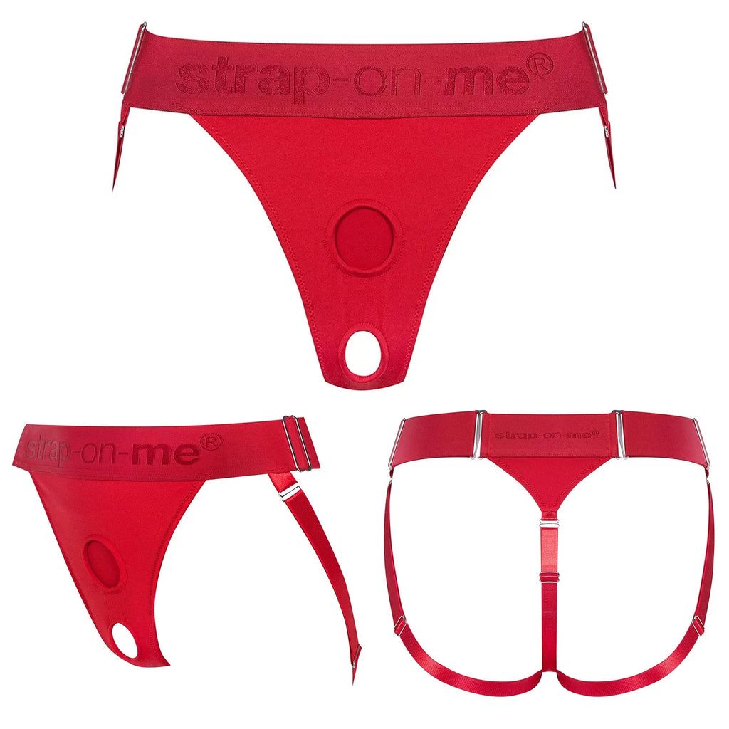 Strap On Me Harness Lingerie Unique-Red One Size