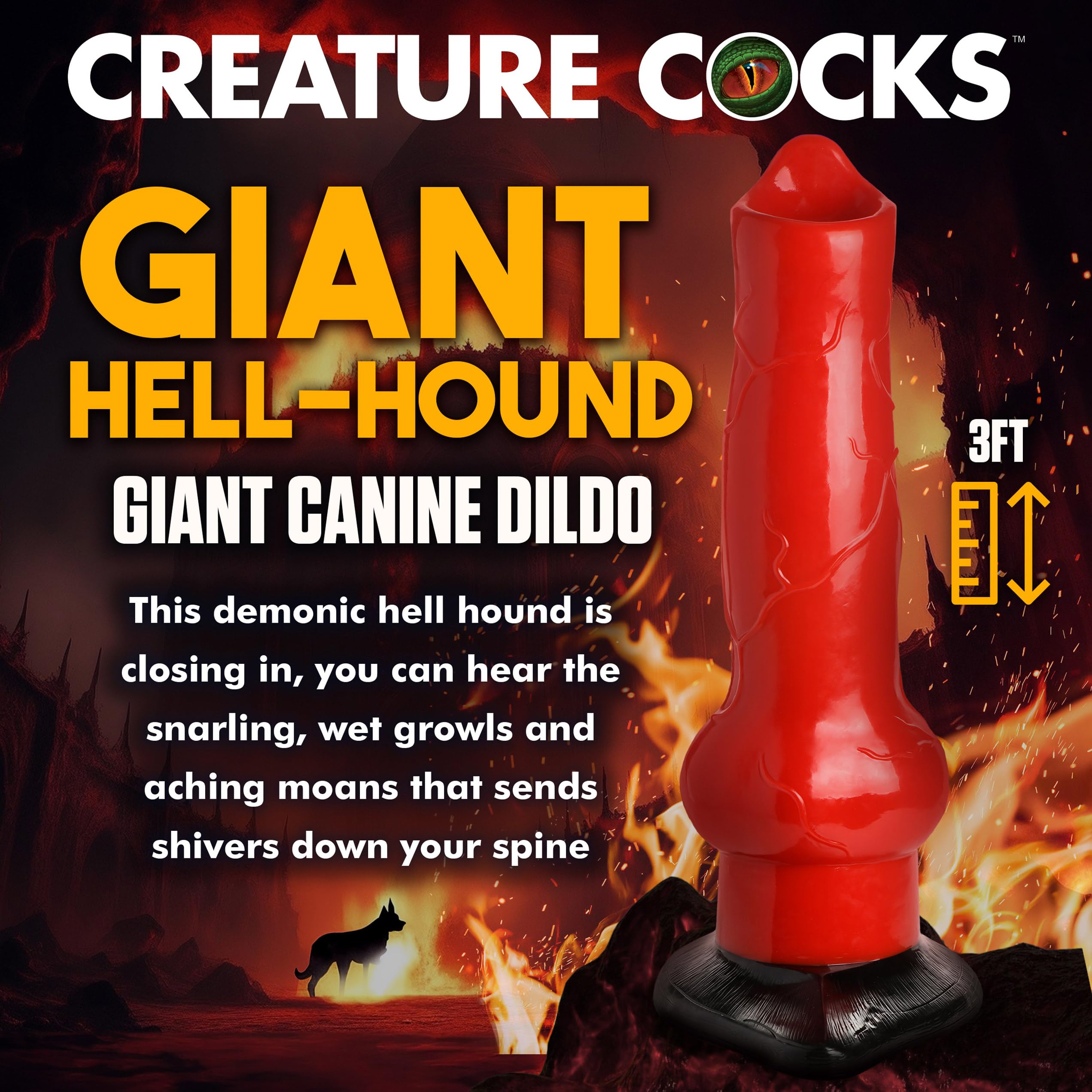 Giant Hell-Hound Canine Dildo [Drop Ship Only]