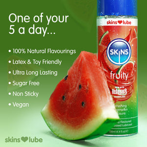 Skins Watermelon Water Based Lubricant 4.4 Oz
