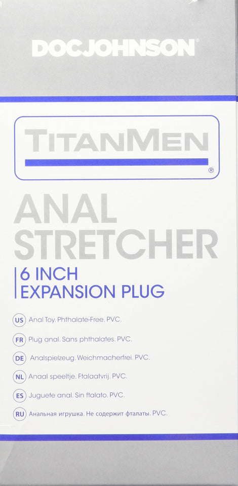 Doc Johnson Titanmen - Anal Stretcher - 6 Inch Vac-U-Lock Compatible Expansion Plug