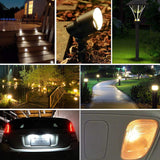 Bsxywa T5 T10 921 194 Wedge Base Landscape 12Volt Led Waterproof Light Bulb, 25W Equivalent 3Watt, Warm White 2700K-3000K For Ou