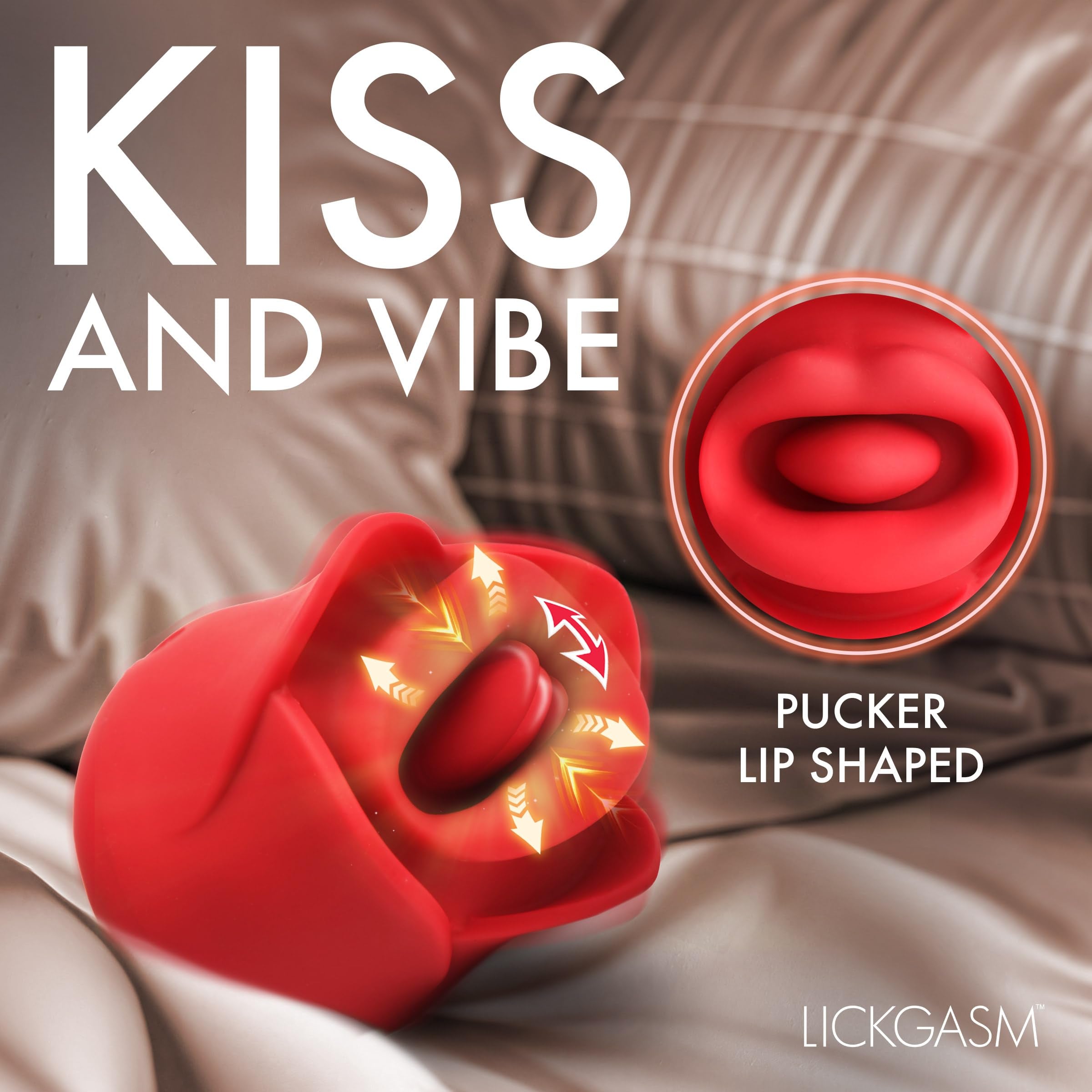 Lickgasm Kissing & Vibrating Rose Red