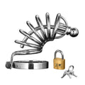 Master Series 4 Ring Stainless Steel Locking Male Chastity Cage