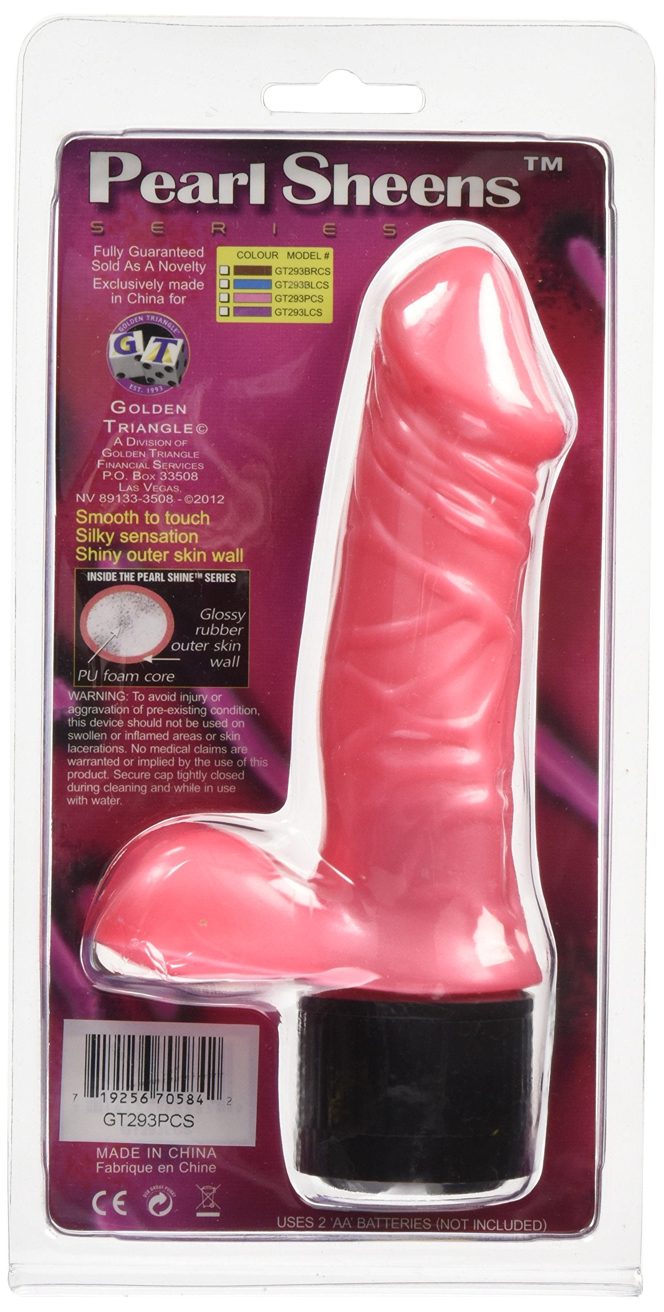 Golden Triangle Pearl Shine With Balls 5.5 Inch Waterproof, Pink