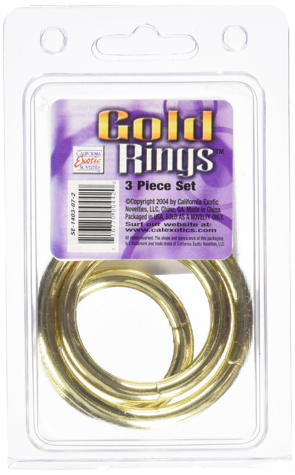 California Exotics Gold Ring, 3-Piece Set
