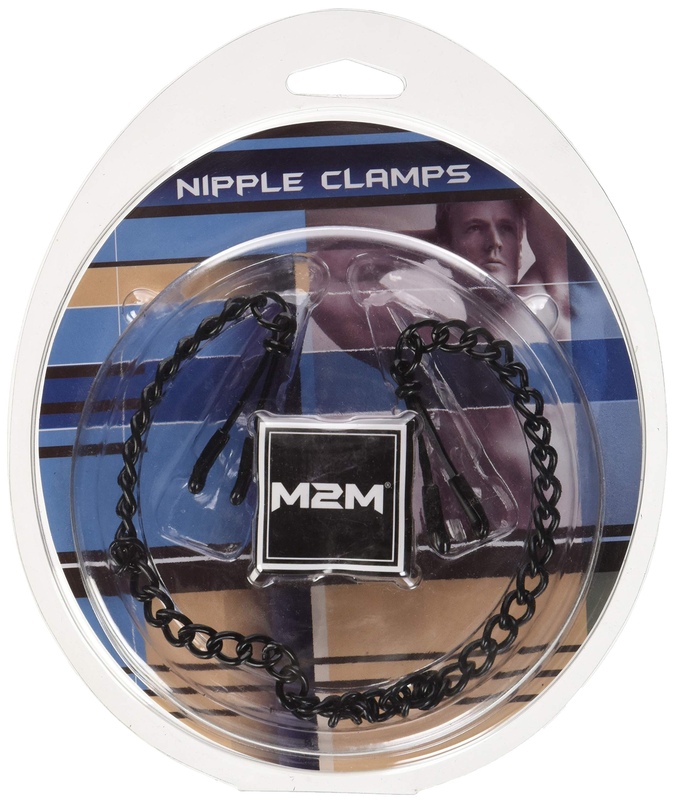 Nipple Clamp - Wide Tweezer W/Chain - Black