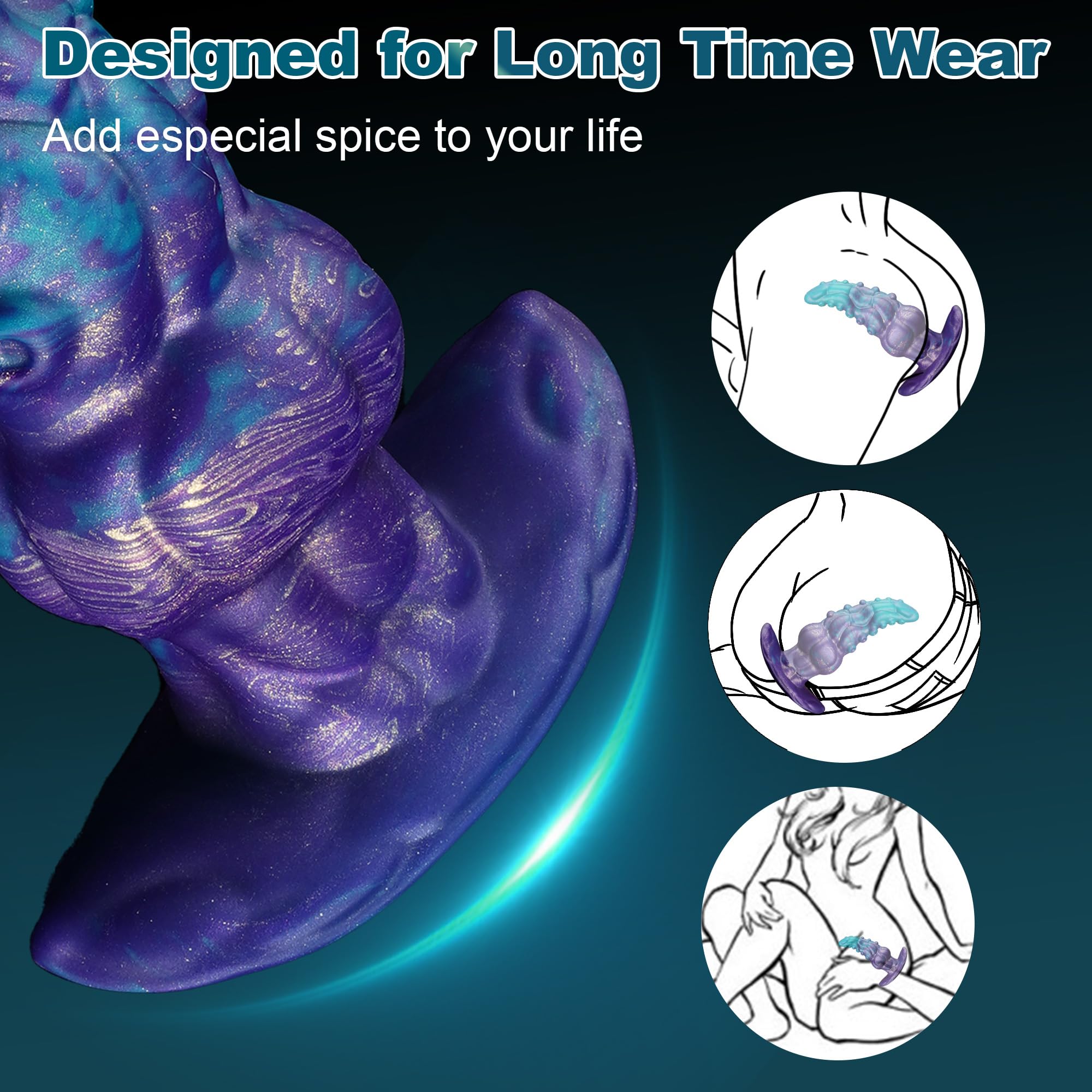 7.5in Large Butt Plug Tentacle Dildo, Anal Sex Toy Monster Buttplug, Silicone Anal Plug Long Anal Dildo, Massive Octopus Dildo H