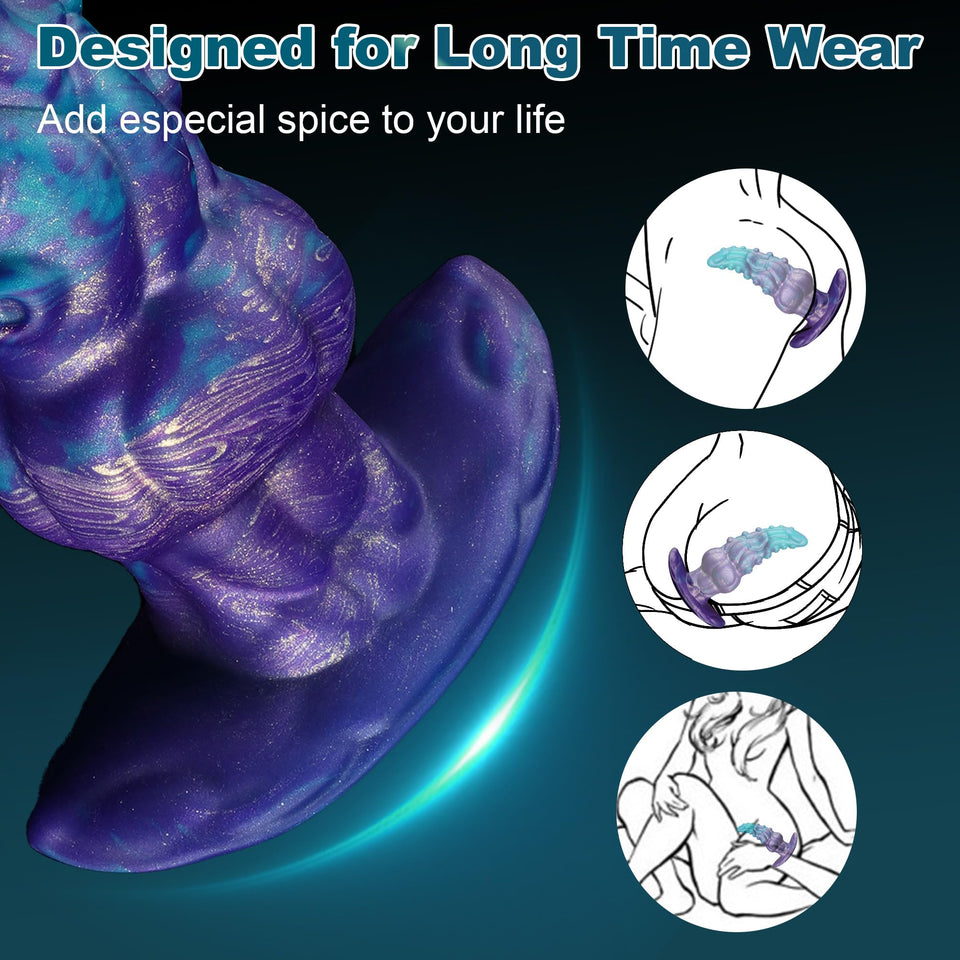 7.5in Large Butt Plug Tentacle Dildo, Anal Sex Toy Monster Buttplug, Silicone Anal Plug Long Anal Dildo, Massive Octopus Dildo H