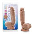 Blush Au Naturel Macho 8.5 Realistic Dildo w/Balls - Dual Density, Thick Lifelike Cock - Suction Cup, Strap-On Compatible - Vein