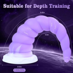 Silicone Anal Stretcher Butt Plug, Soft Trainer Dildo with Curved Texture & Strong Suction Cup for Hands-Free Play, Adult Sex To