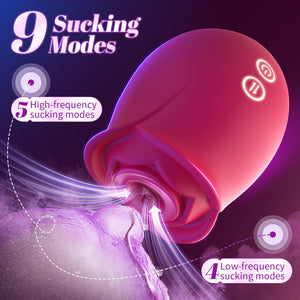 Sex Toys Rose Dildo Vibrator - Upgraded Adult Toys with 5 Sucking & Vibrating Modes for Women Clitoral Nipple, Rose Sucker Sex T