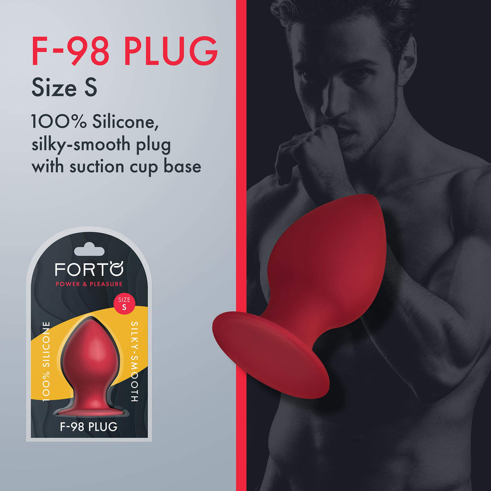 Forto Silicone F98 Butt Plug For Men And Women  Erotic Anal Plug Dildo Silicone  Red  Small