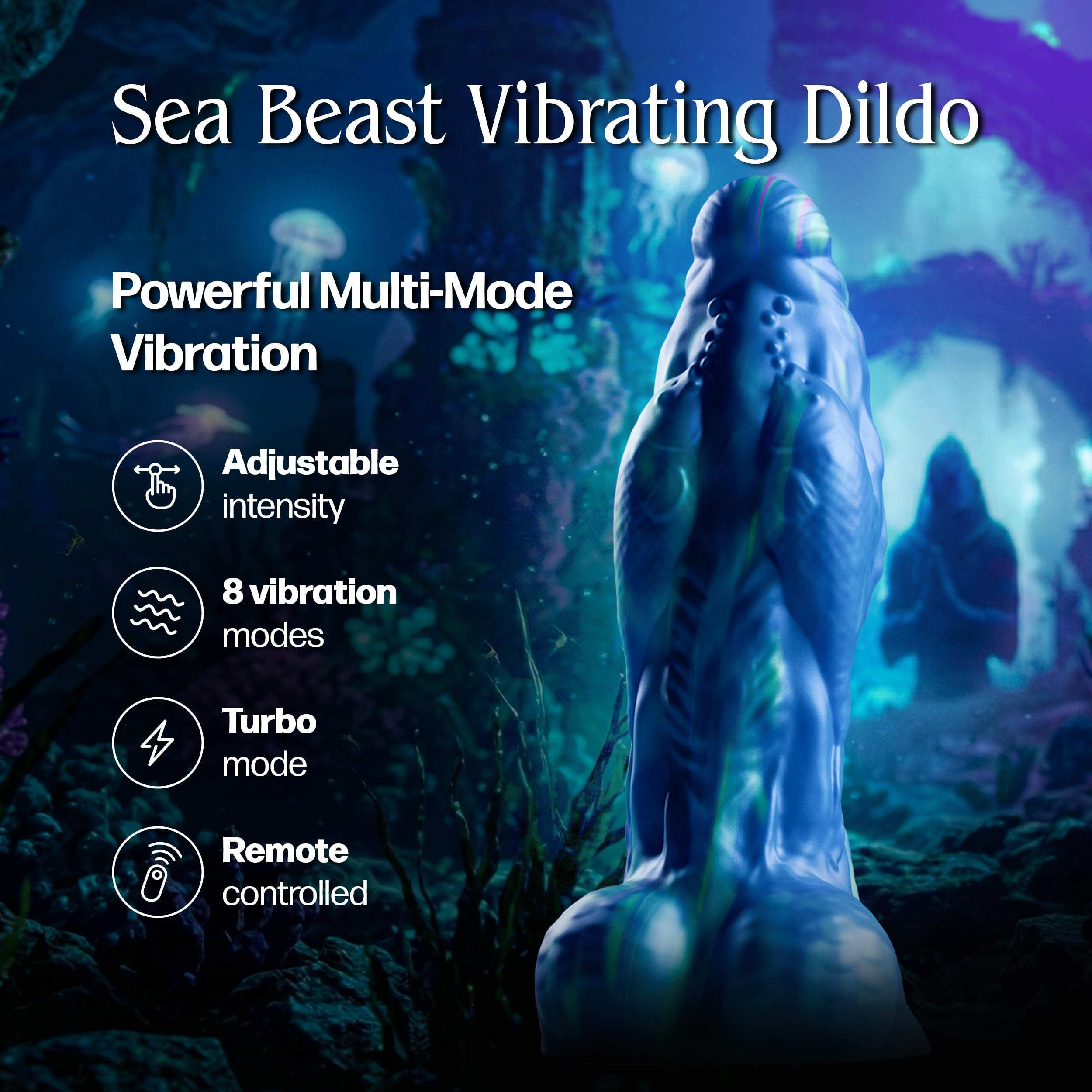 Tentra Marinus Sea Beast Vibr Dildo Blue