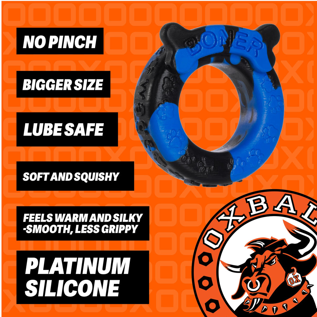 OxBalls Boner Cockring, Blue/Black