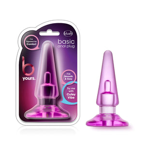 Blush B Yours Basic Anal Plug - Beginner Butt Toy with Tapered Head for Easy Insertion - Compatible with Cutey Vibe - Stayput Ba