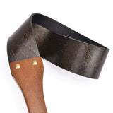 Double-Layered Spanking Paddle Genuine Leather Sex Whips Floggers with Wooden Handle SM Bondage Sexual Abuse Filrting Adult Sex