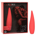 CalExotics Hot Ember 10 Function Waterproof Rechargeable Silicone Vibrator with Single Flickering Tip, (13091_RED)